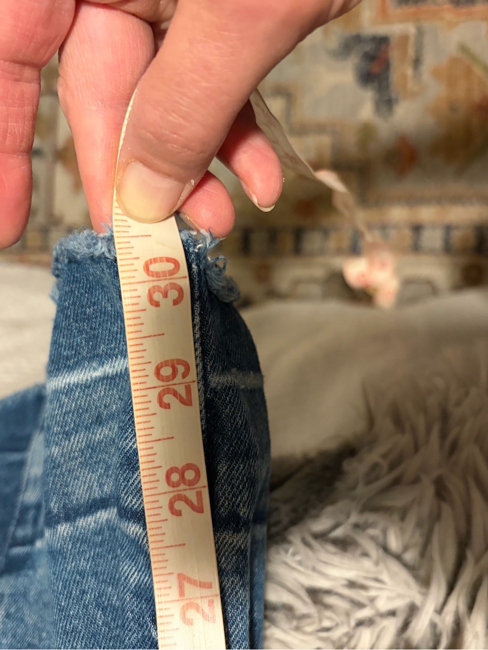 GAP Two-Tone Dark and Light Blue Wide-Leg Jeans - Picture 8 of 9